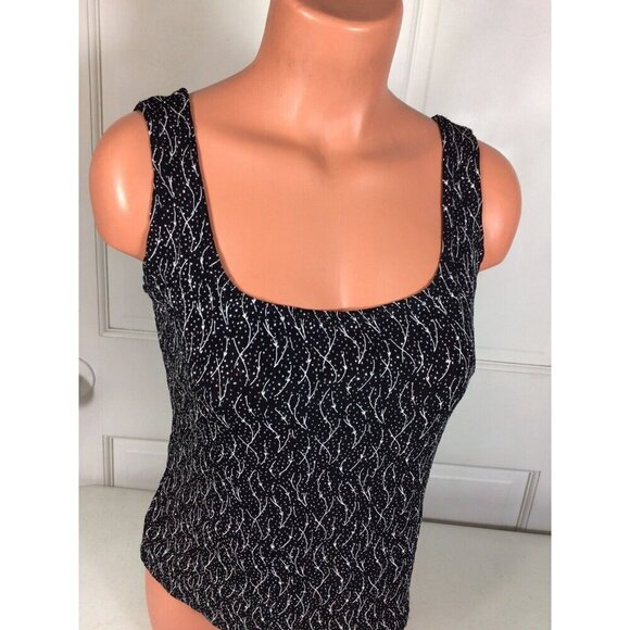 Onyx Night Sequin Tank Top Womens Large - Picture 2 of 6